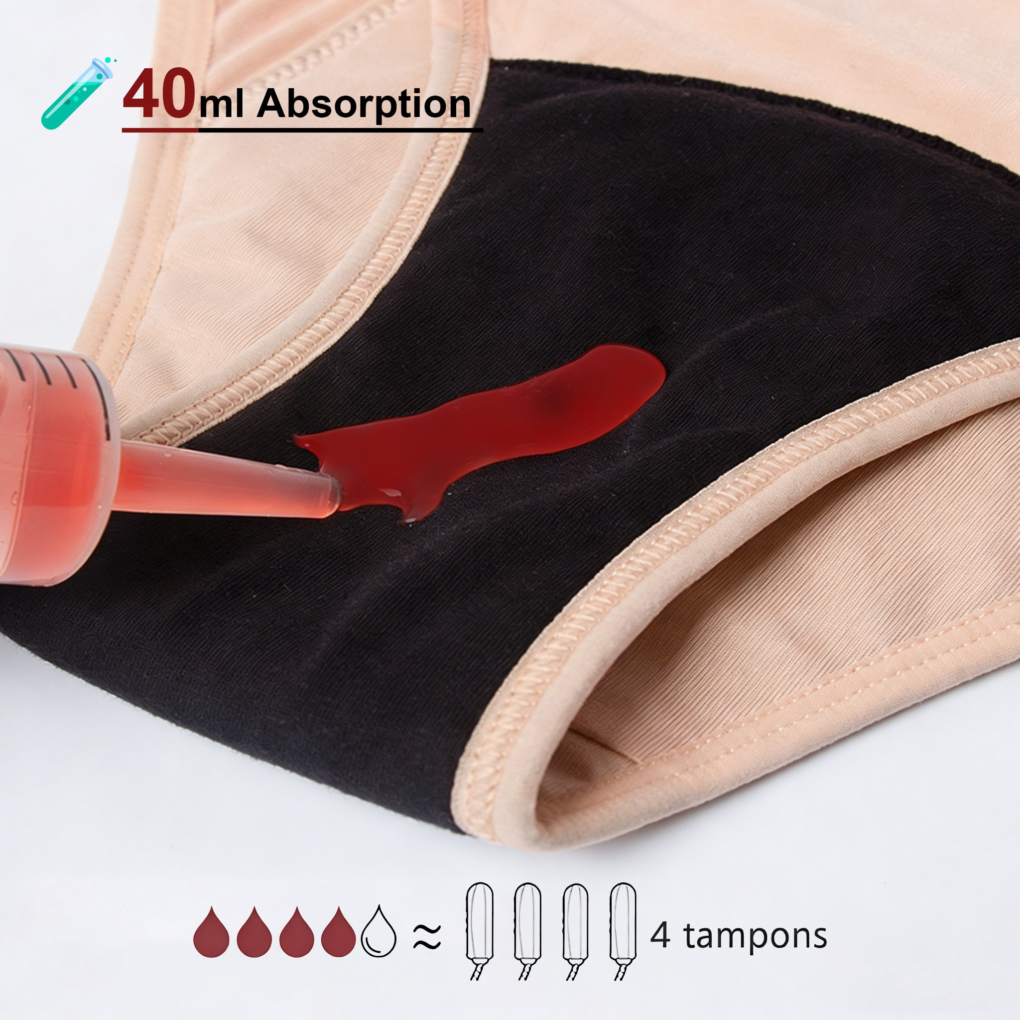 Mivorae Bikini Period Underwear in Organic Cotton For Heavy Flows - 3 Pack