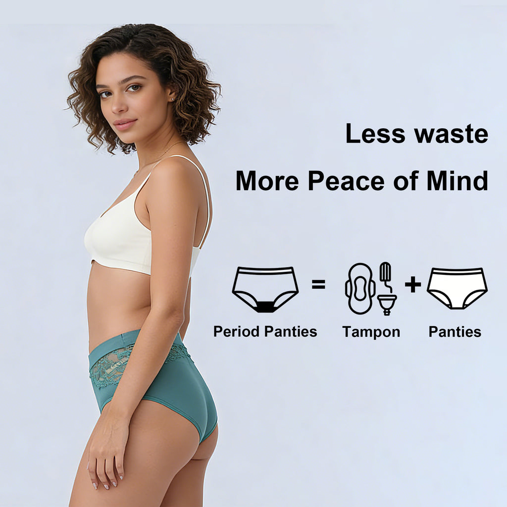 Mivorae High Waisted Period Underwear in Cotton For Medium Flows