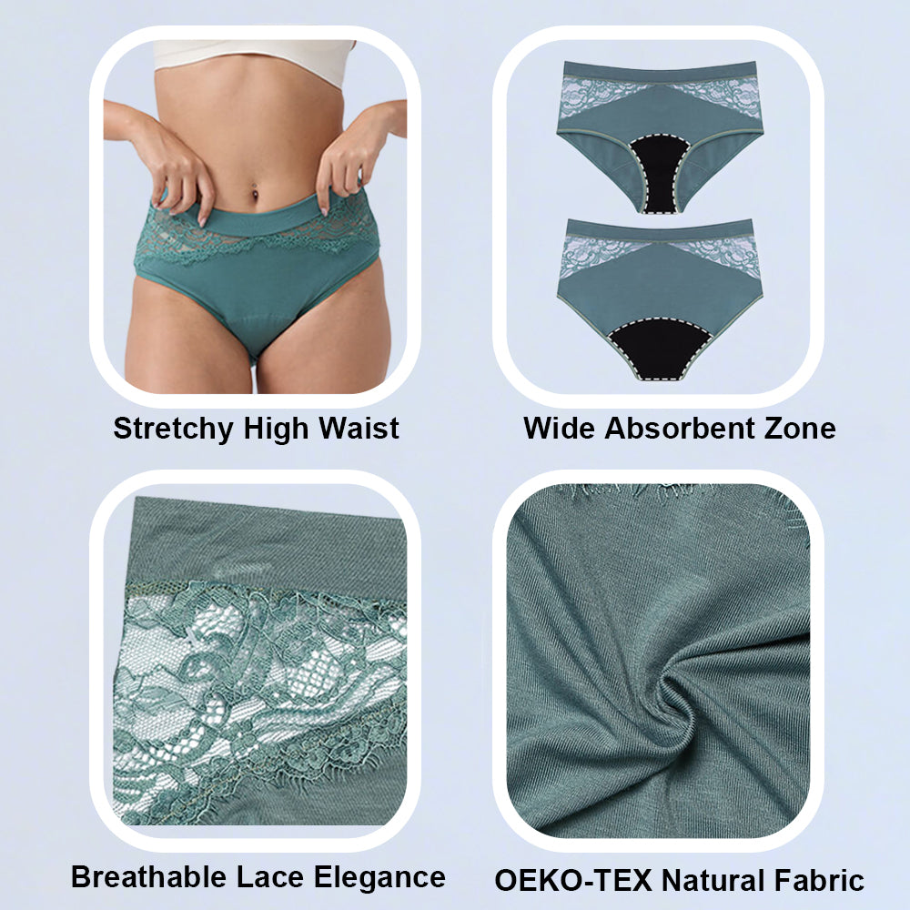 Mivorae High Waisted Period Underwear in Cotton For Medium Flows