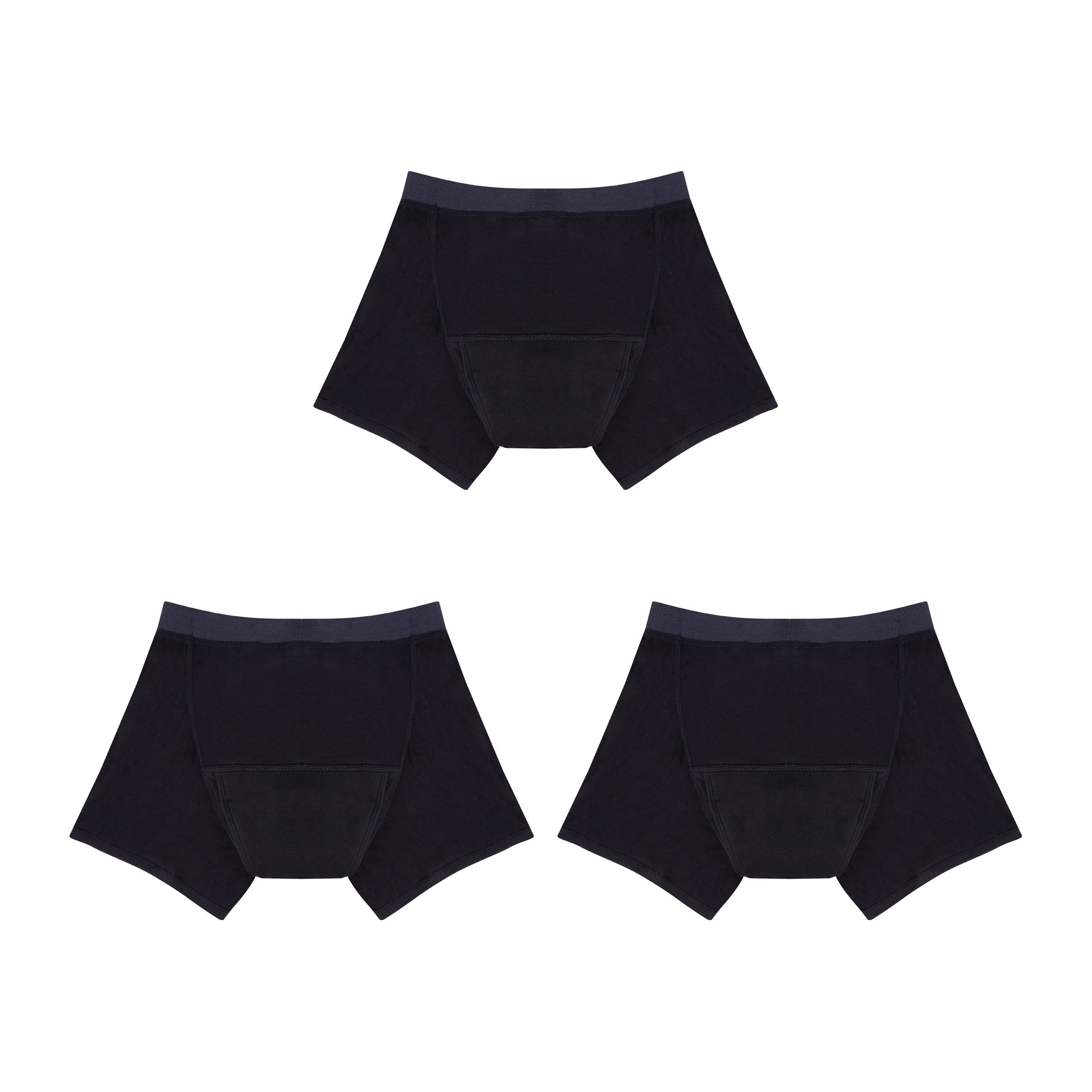Mivorae Men's Washable Incontinence Boxer Briefs- 3 Pack