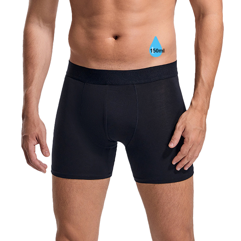 Mivorae Men's Washable Incontinence Boxer Briefs- 1 Pair