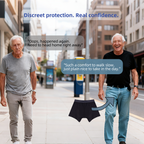 Mivorae Men's Washable Incontinence Boxer Briefs- 3 Pack