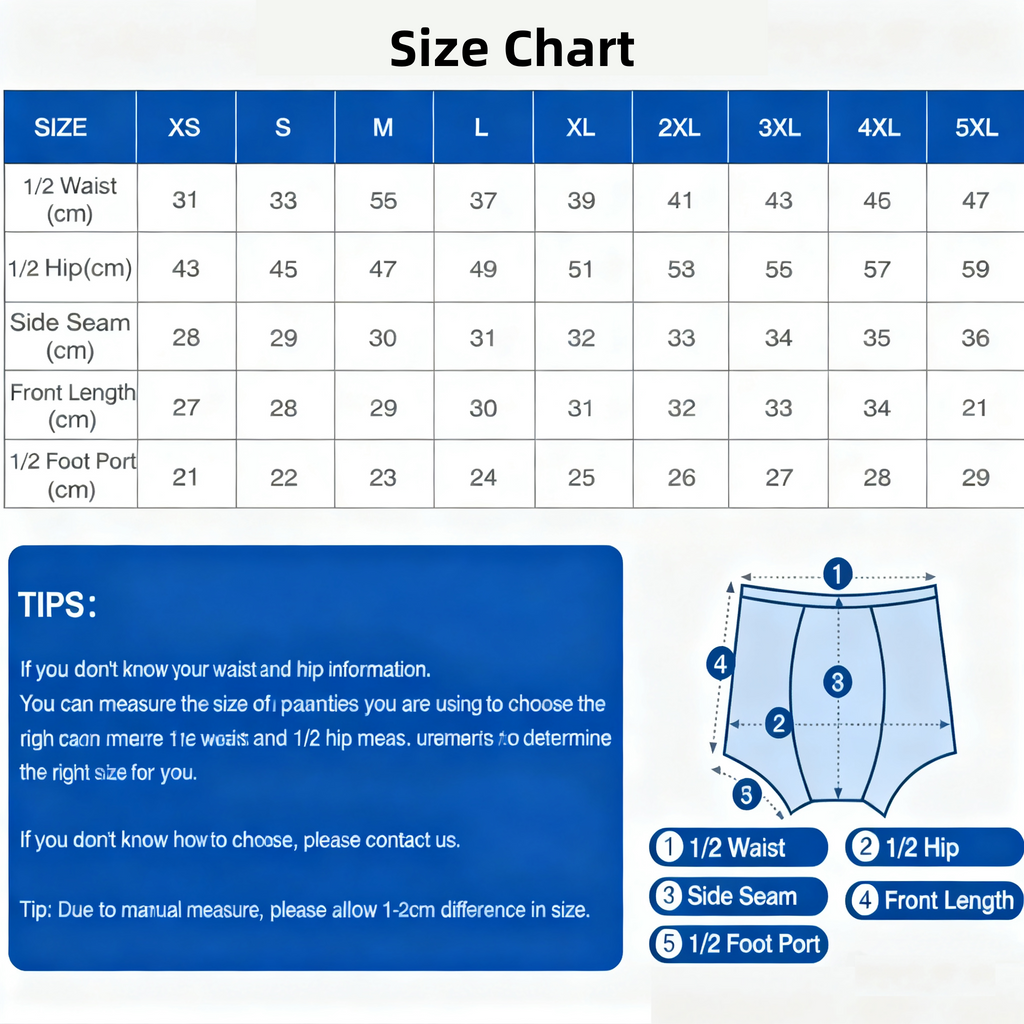 Mivorae Men's Washable Incontinence Boxer Briefs- 3 Pack